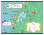 As Seen on STYLE ME PRETTY - Aruba Wedding Map