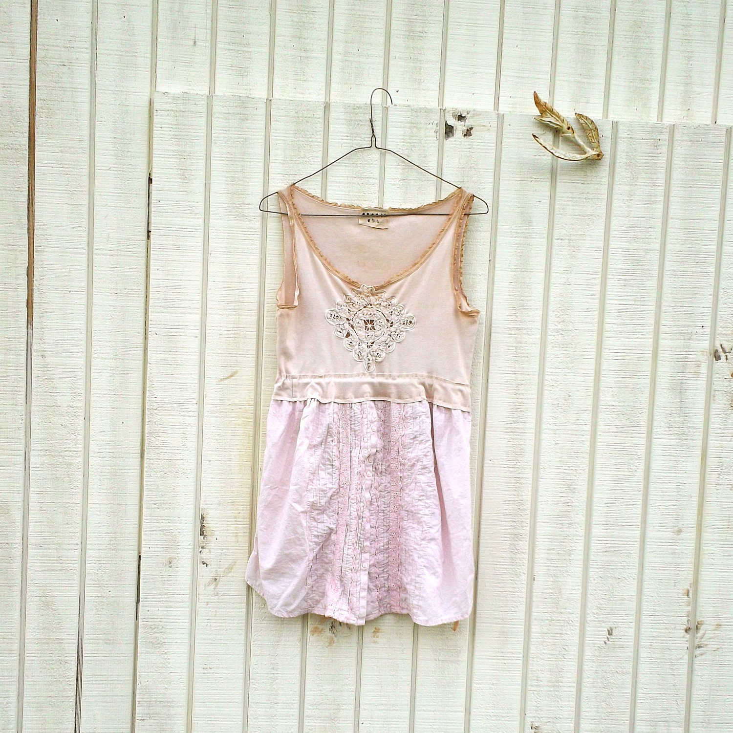 med - large - Urban Chic Dress / Baby Doll / Funky Dress / Eco Dress / Tattered Artsy Dress / Upcycled Clothing by CreoleSha