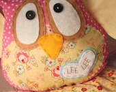 HOOT owl pillow.  Vintage Baby.