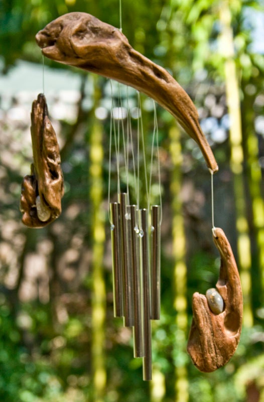 Driftwood Mobile Wind Chime Art Wood by WoodintheWind