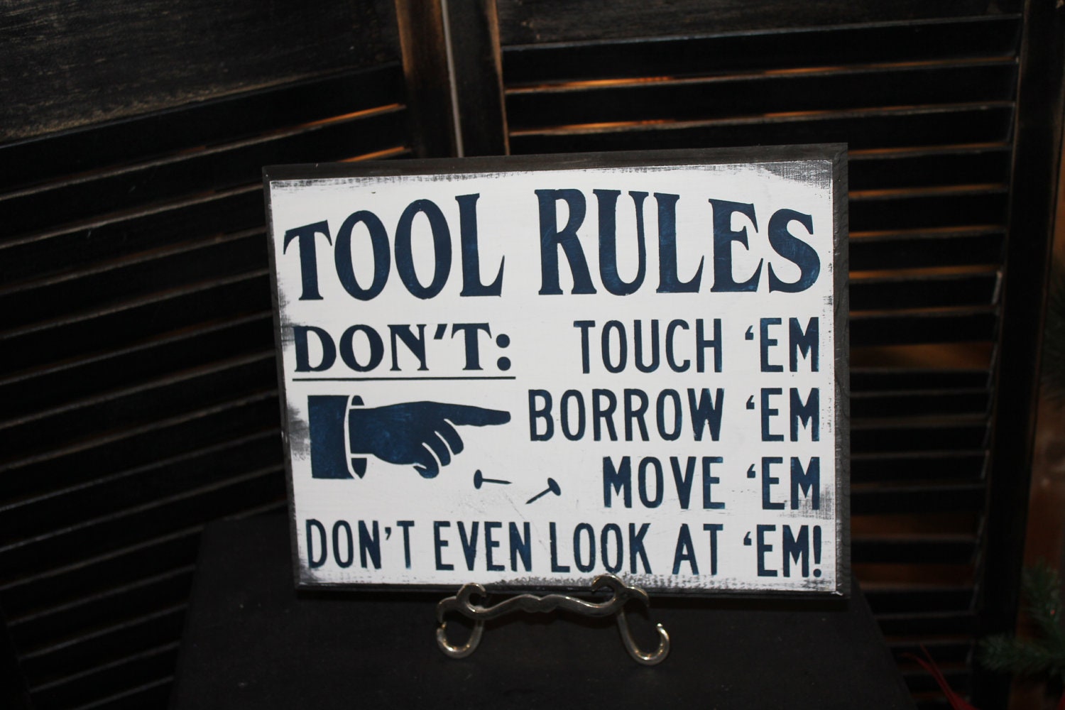 TOOL RULES Sign/Fathers Day Gift/Gift/Gift for Him/Ford Colors/Blue/Fathers Day Gift/Ready to Ship