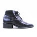 Vintage Chunky Black Leather Lace Up Ankle Boots Size 8.5