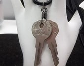 Vintage Car Keys Necklace Handmade Men's Necklace, Steampunk, Industrial