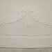 Vintage 50s Handmade Embroidered Baby Cot White Cotton Bed Sheet