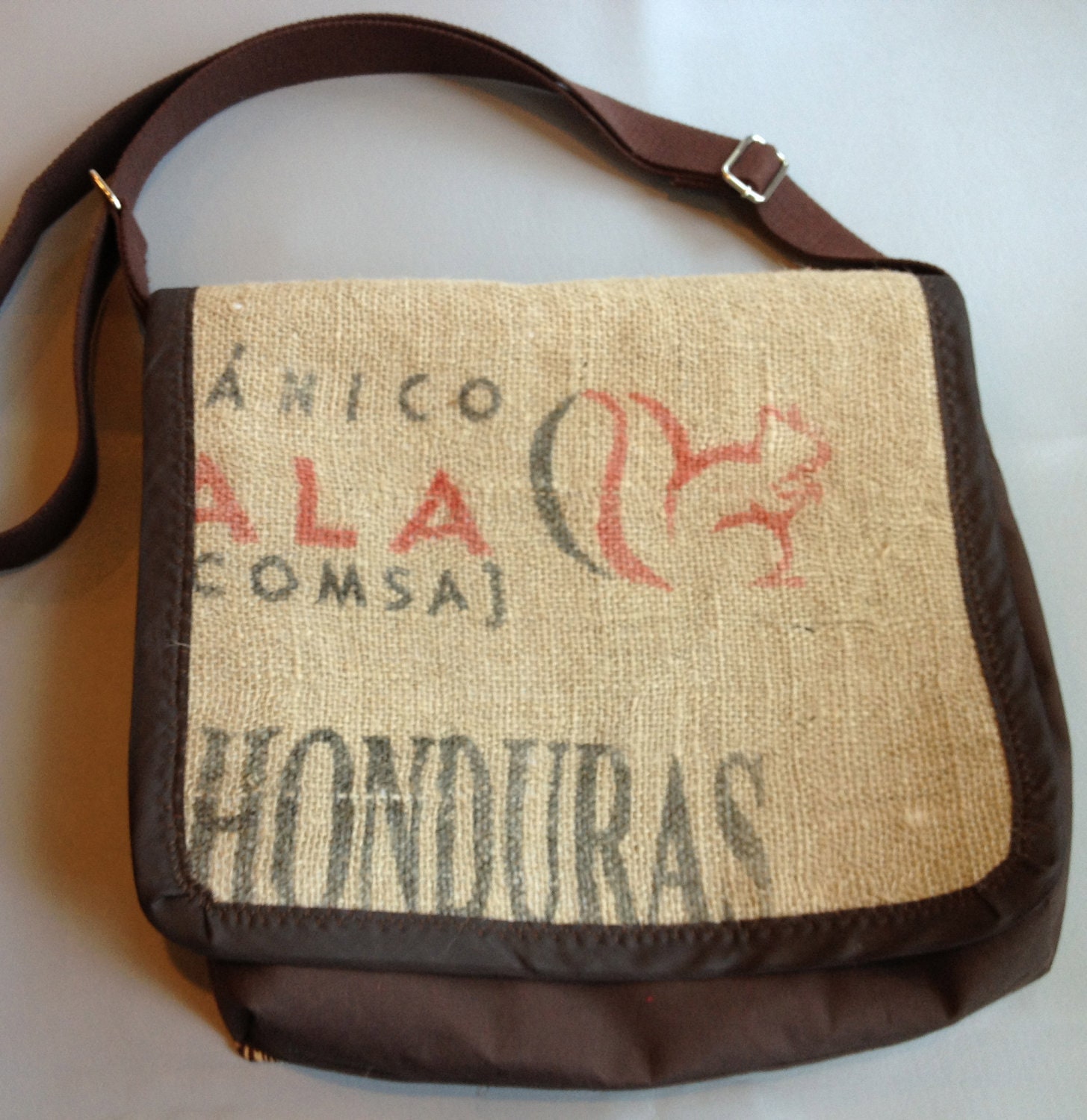 Laptop / Messenger Bag From Recycled Coffee Sacks, Squirrel