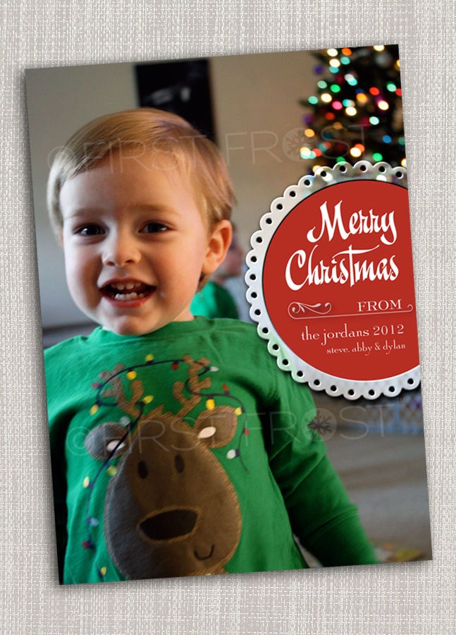 Printable DIY Christmas Photo Card - Custom Holiday Card Il_570xn