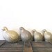 vintage brass partridge in a pear tree figurines - family - gold toned - bird