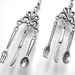 Spoon and Fork Earrings - Silver Chandelier Earrings Utensil Chef Jewelry