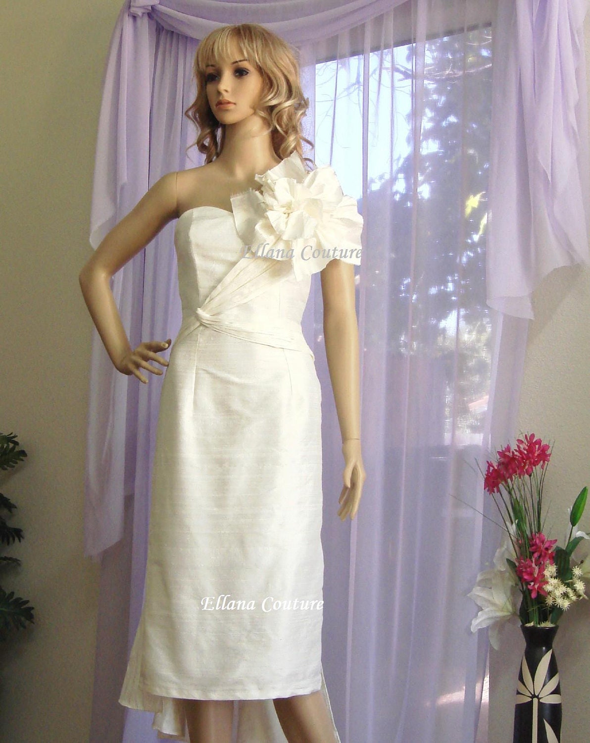 Eliza - Vintage Style Dupioni Silk Wedding Dress. Retro Inspired BEAUTIFUL Bridal Gown.