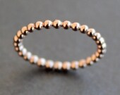 Rose Gold Vermeil Beaded Wire Ring (Various Sizes) - READY TO SHIP