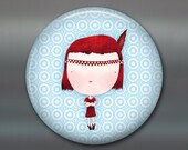 big fridge magnet, kitchen decor, large fridge magnet, girl magnet, little girl decor, refrigerator magnet, big magnet  MA-109