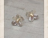 Tiny Dogwood Stud Earrings