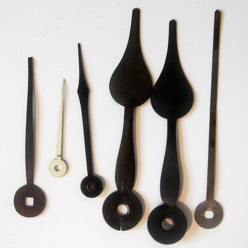 Vintage Clock Hands metal 6 piece 4.5 inch by