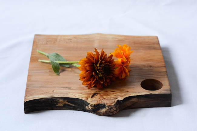 Organic Original, Natural Edge Salvaged Wood Serving Board 672, Ready to Ship