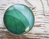 Land and Sky - Blue and Green Leaf Necklace
