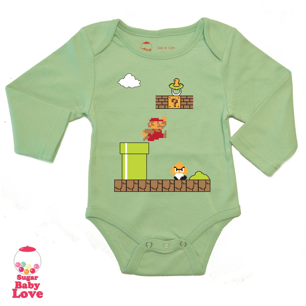 baby super mario onesie