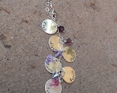 Cascade Mothers or Family Necklace - Solid Sterling & Swarovski Birthstones