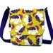 Cross Body Hip Bag - Gardenias on Chartreuse Green