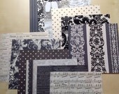Paper Pack 12-6 x 6 sheets-Black and White Vintage