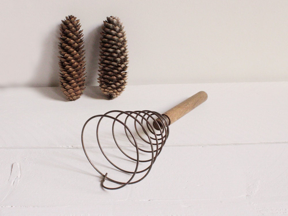 Vintage French whisk, An old, wire kitchen wisk