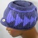 Purple Tapestry Crochet Cap with Triangles
