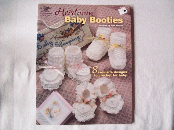 Items similar to Heirloom Baby Booties Thread Crochet ...