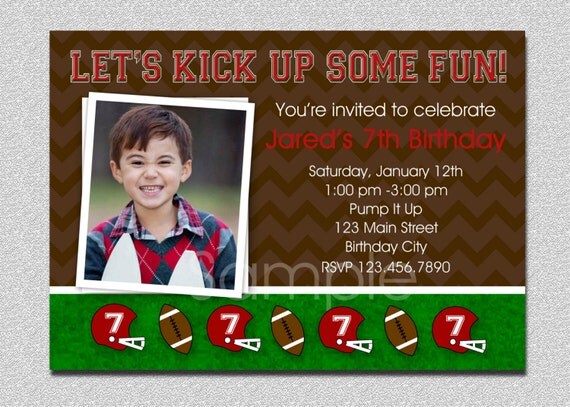 Football Birthday Invitation Football Sports Birthday Party Invitation Printable Il_570xn