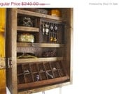 ON SALE Wooden Wall Hanging Jewelry Organizer made from repurposed wood..... Handmade By TangleandFold