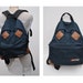 vintage backpack daypack EASTPAK carry on daypack day pack USA leather bottom