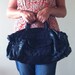 Hold for Eva - Vintage Navy Blue Leather Multi-Compartmental Bag