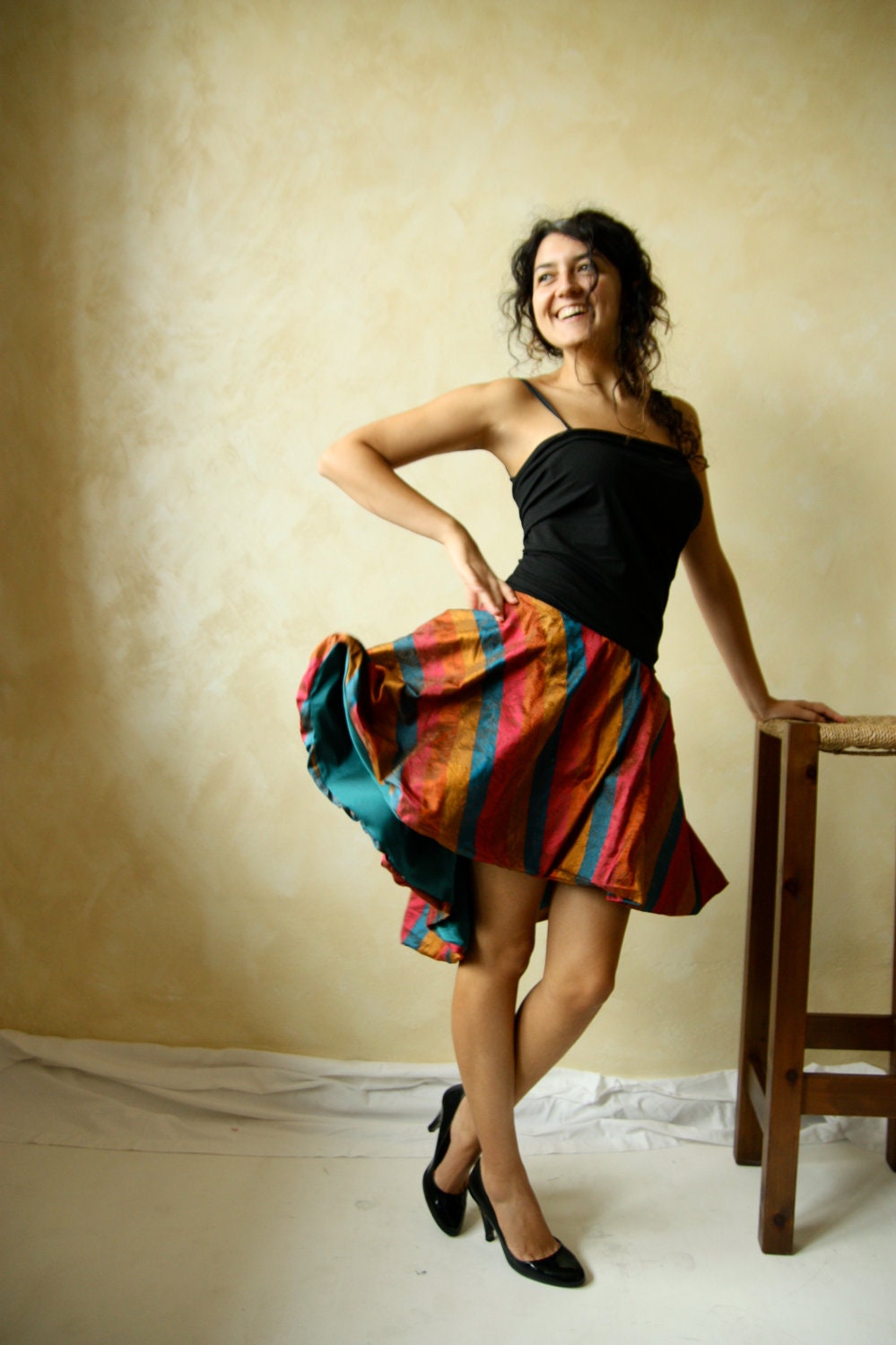 Circle skirt - Tarot VII - The Chariot - OOAK