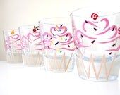 Birthday Cupcake Shot Glasses- Set of 4