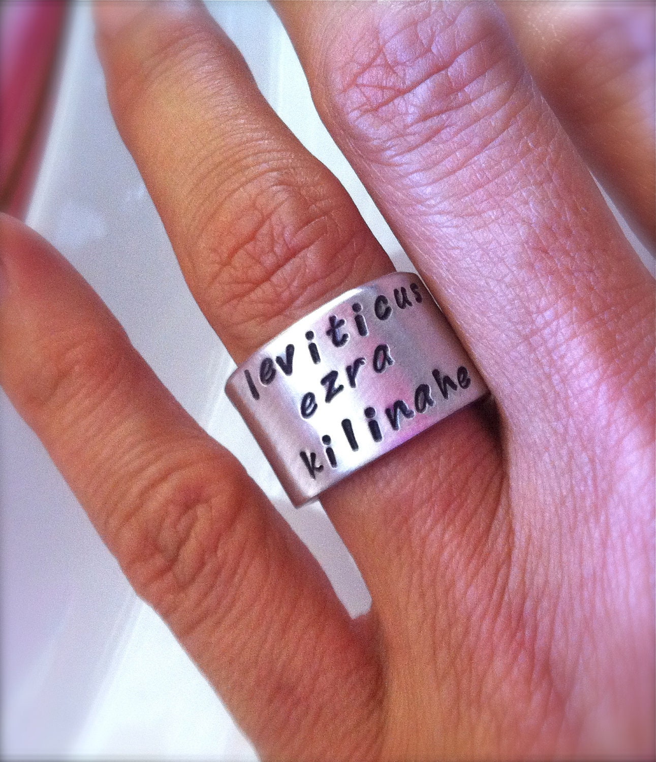 NEW-Brag Ring...Hand Stamped Rings by dc&t