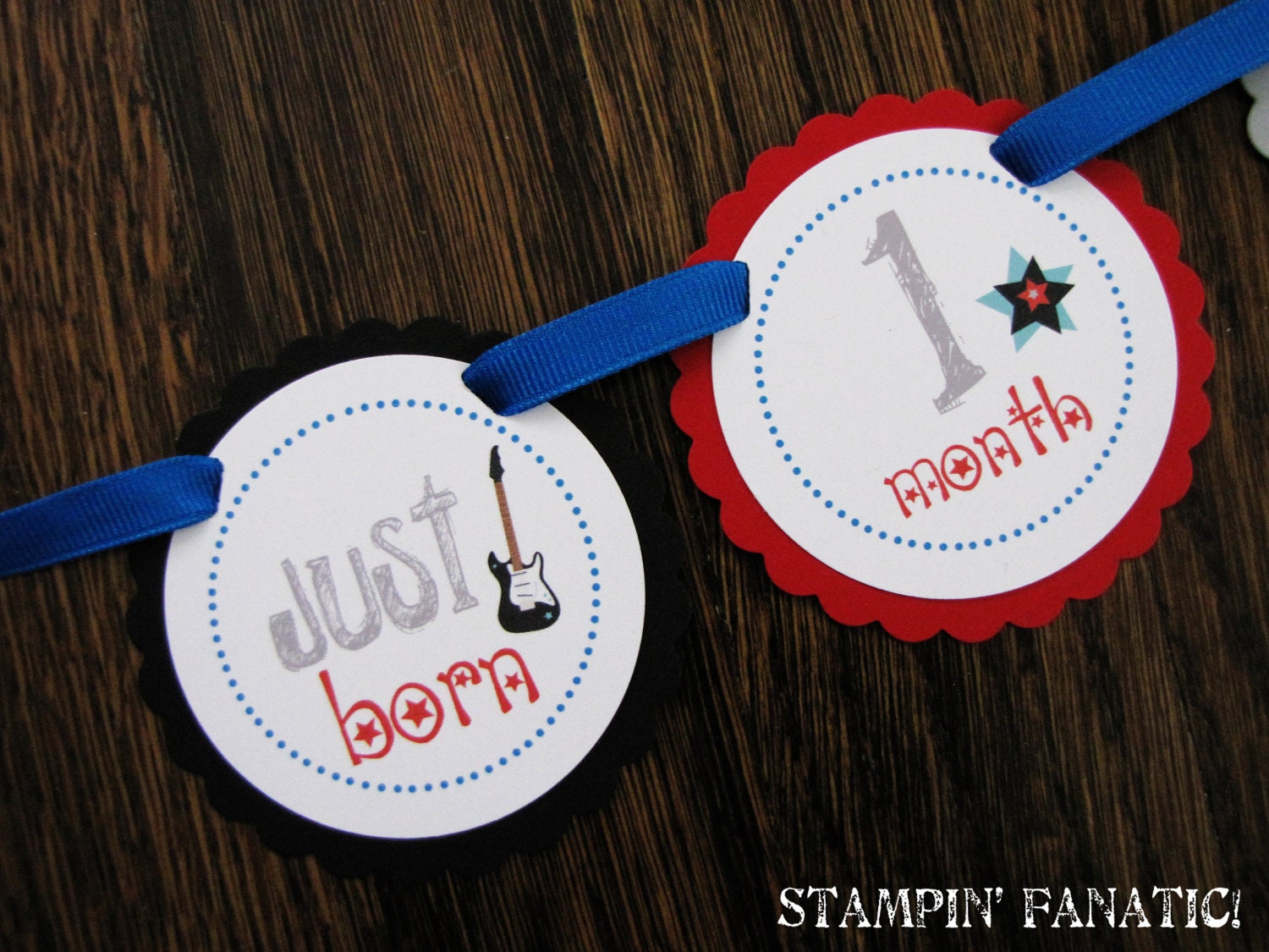 Lil Rockstar First Birthday: Just Born/0-12month Rocker First Birthday Photo Picture Banner. Rockstar Birthday Banner. Rock First Birthday.