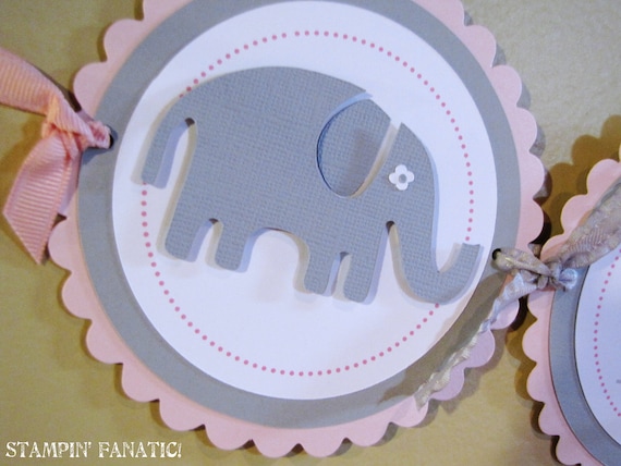 Sweet Little Peanut Collection: Large Birthday Banner. Elephant Birthday Banner. Pink. Gray. Grey. Elephants. First Birthday. Il_570xn
