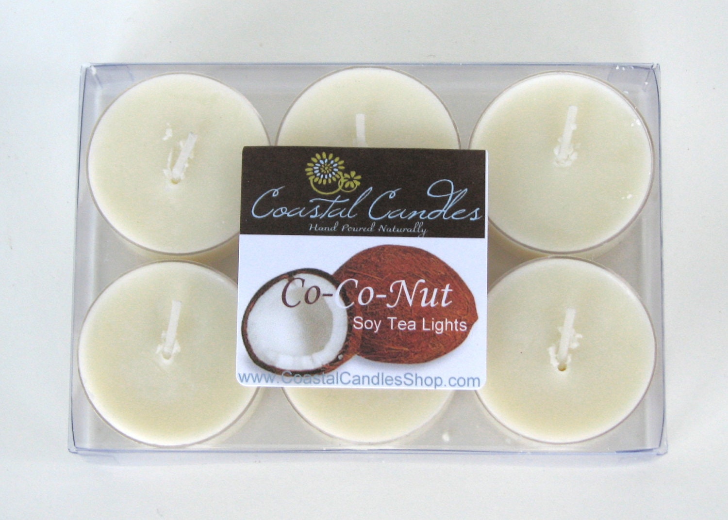 Soy Tea Lights Co Co Nut 6 pack Phthalate Free