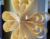 Hanging Paper Ornament- circle of hearts, decoration, wedding, party, home decor, paper flower, gift, one of a kind