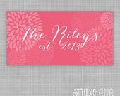 NEW - Flora Personalized Custom Canvas - 10in. x 20in.
