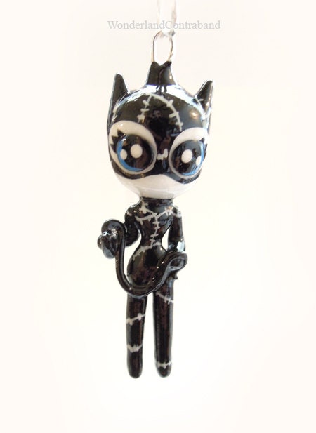 NEW - Miss Kitty - Miniature Sculpture - Charm Pendant