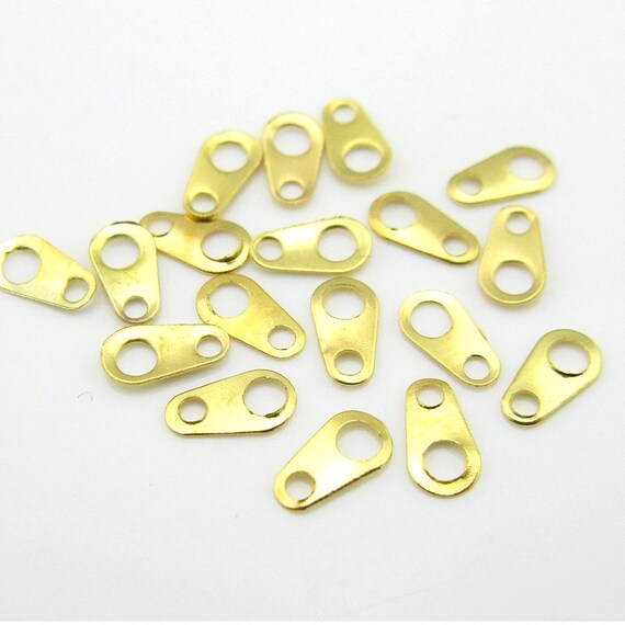 100PCS 6x3.5mm Gold metal clasp connector necklace by craftsutopia
