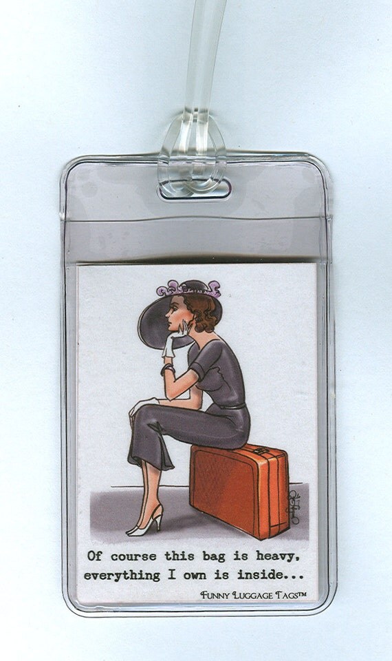 NEW SUPER STURDY Funny Luggage Tag Of course by FunnyLuggageTags