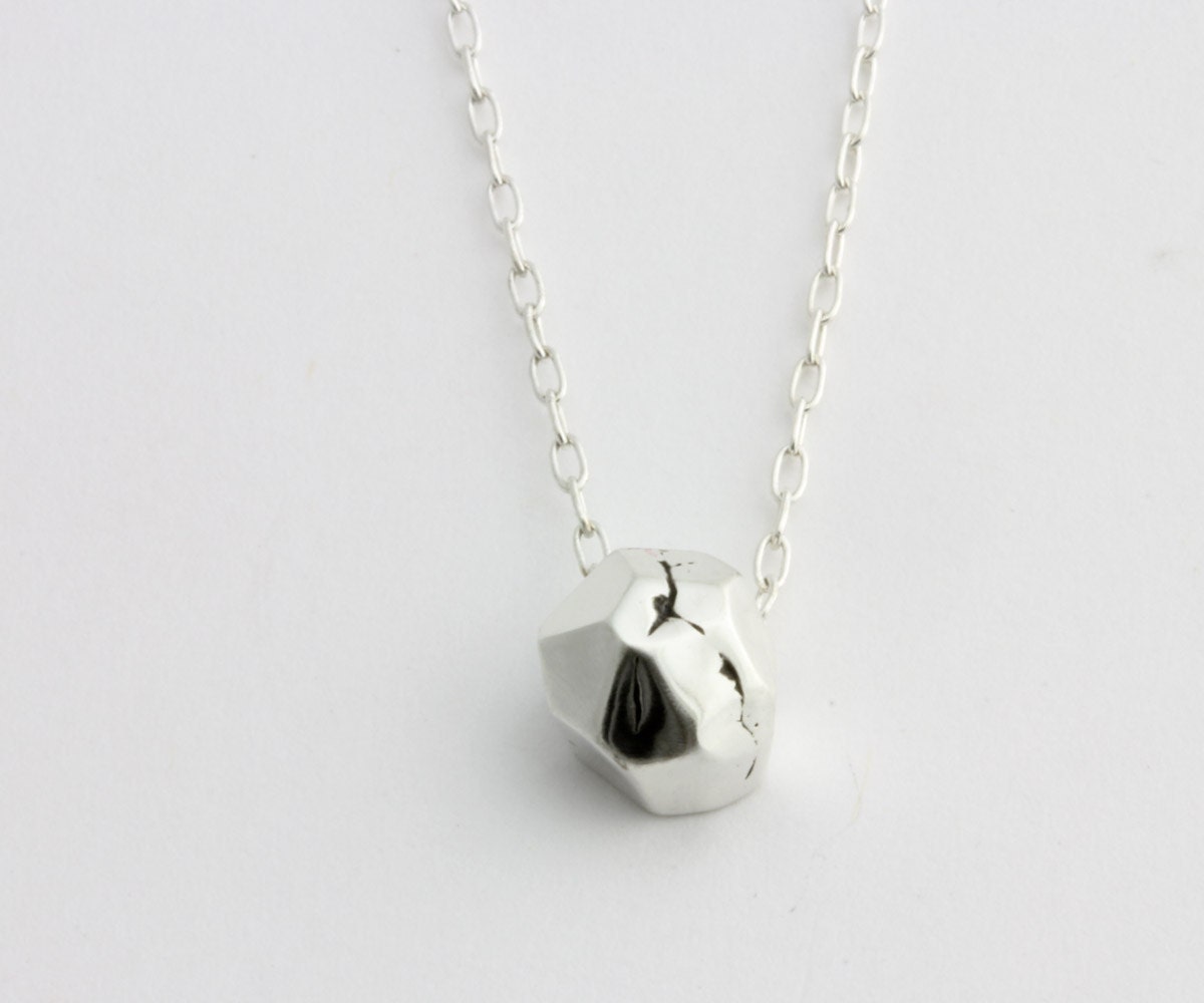 The Im-Perfect Faceted Necklace in Silver