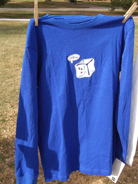 Chill, Ice Cube T-shirt Blue Long Sleeve
