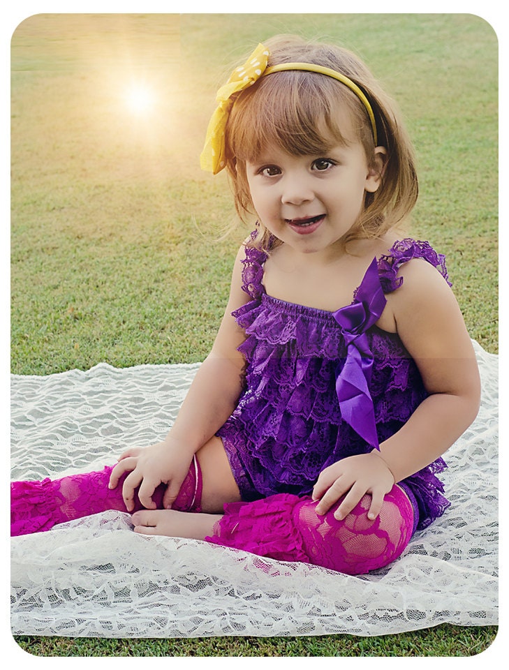 Vintage Purple Ruffle Romper-Ready to Ship- Only 1 medium and 1 small available
