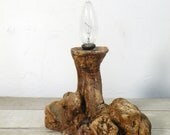 vintage burl lamp
