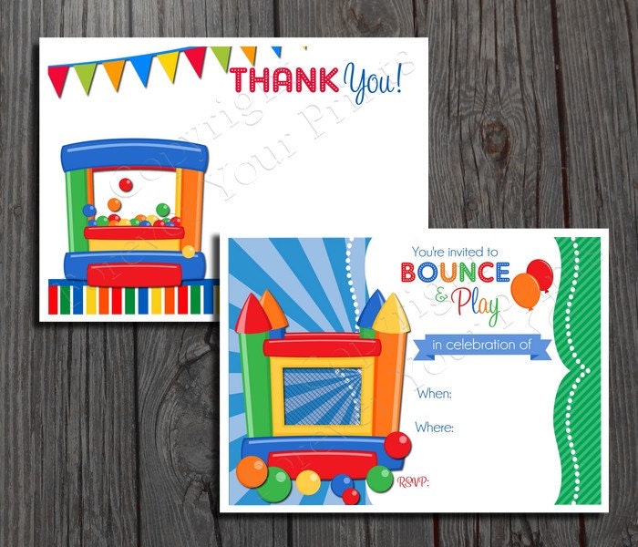 Bounce House Birthday Invitation - Fill in the blank - INSTANT DOWNLOAD Il_170x135