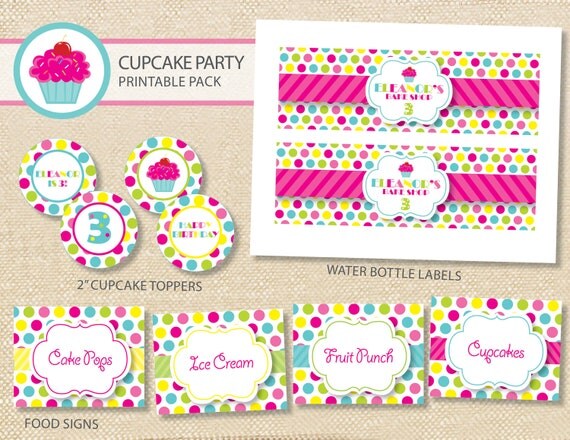 Sweet shop cupcake Printable Party Pack - DIY Il_570xn