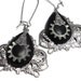 Steampunk Earrings Silver Gears in Black Resin - by Dr Brassy Steampunk