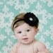 Black Flower Headband - Baby Headband - Toddler Headband