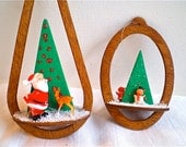 Christmas, Decorations, Ornaments, Vintage Ornaments, SALE, Santa, Angel, Snowman, Christmas Tree, 1970s,  WAS 10 now 8